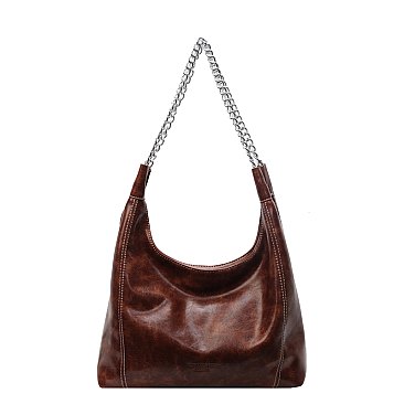 Multi-Compartment Chain Hobo Bag