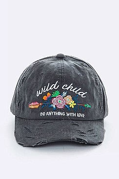 Wild Child Embroidery Cotton Cap LA-T13WIL05