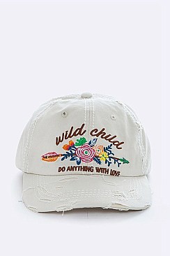 Wild Child Embroidery Cotton Cap LA-T13WIL05