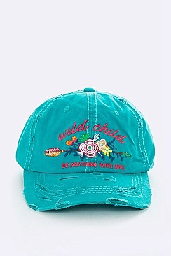 Wild Child Embroidery Cotton Cap LA-T13WIL05