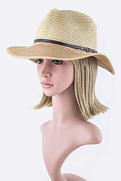 2 Tone Brim Fashion Panama Hat LAFHT3146DD