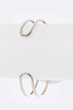 Open Enamel Flower Bangle