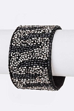 Stylish Mix Beads Adjustable Cuff