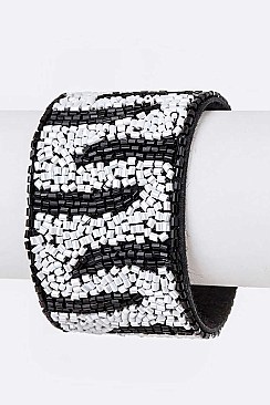 Stylish Mix Beads Adjustable Cuff