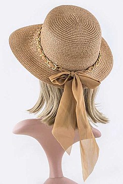 Laced Chain Bow Summer Hat LAHT3150DD