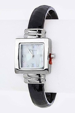 Chic Croc Embossed Bangle Watch LA-2945
