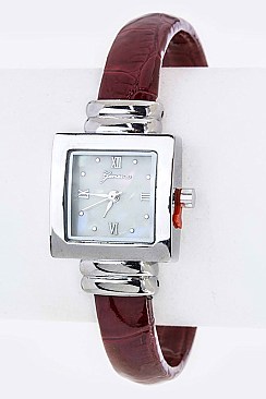 Chic Croc Embossed Bangle Watch LA-2945