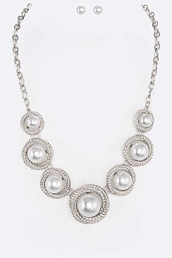 Pearl Statement Necklace Set
