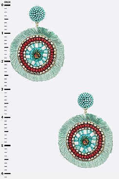 Circle Tassel Earrings