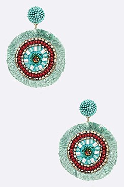 Circle Tassel Earrings