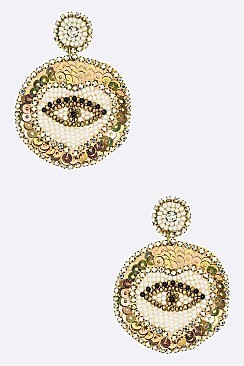 Iconic Mix Bead EYE Earrings