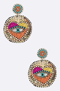 Iconic Mix Bead EYE Earrings