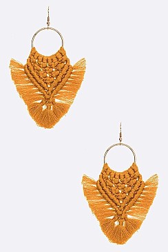 Iconic Cotton Tassel Braided Earrings