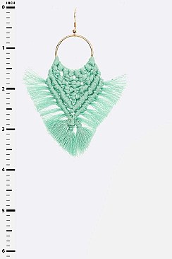 Iconic Cotton Tassel Braided Earrings