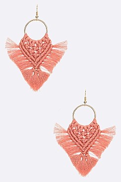 Iconic Cotton Tassel Braided Earrings