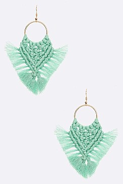 Iconic Cotton Tassel Braided Earrings