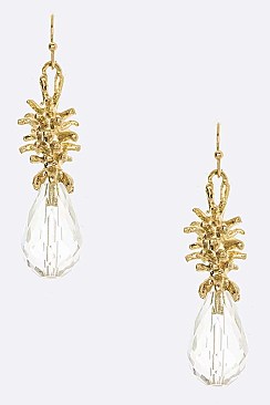 Crystal Pineapple Drop Earrings