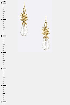 Crystal Pineapple Drop Earrings