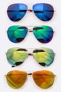 Pack of 12 Classic Aviator Sunglasses Set