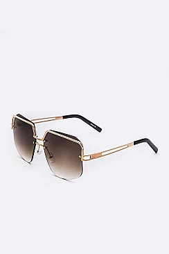 Pack of 12 Metal Brow Line Mix Tint Iconic Sunglasses Set