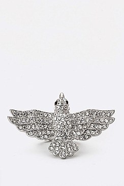 Posh Crystal Eagle Stretch Ring LARST410458