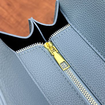 Large Size Scarfed Croc Combo Satchel Handbag