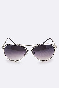 Austrian Crystal Aviator Iconic Sunglasses LA14-MSG680