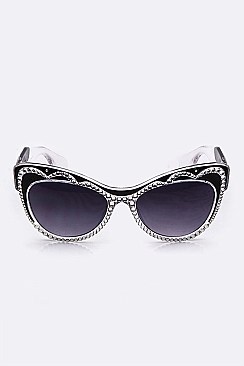 Austrian Crystal Ornate Cat Eye Sunglasses LA14-MSG1028