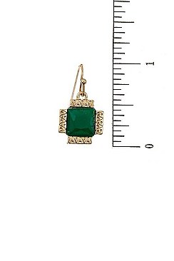 SQUARE GEM BIB NECKLACE SET