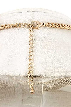SQUARE GEM BIB NECKLACE SET