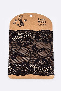Stylish Floral Lace Boot Toper LA-JBS0013