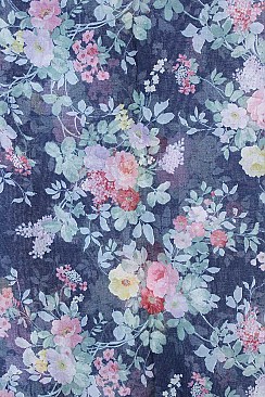 FLORAL PATTERN SHEER LONG SCARF