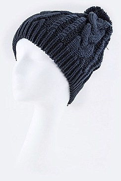 Stylish Mix Knit Pom Pom Beanie LA-EMH81014