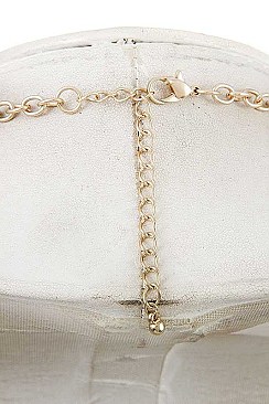 TRANSPARENT GEM ACCENT BIB NECKLACE SET