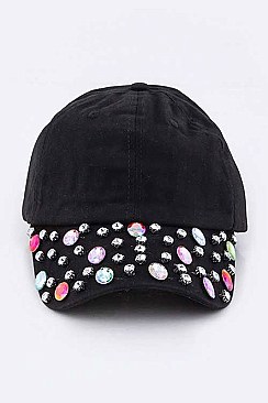 Mix Crystals Brim Fashion Cap LA-HT1004