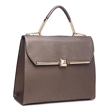 Issac Designer Satchel Accented