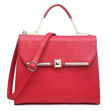 Issac Designer Satchel Accented