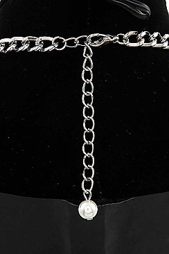 PEARL DANGLE BIB NECKLACE SET