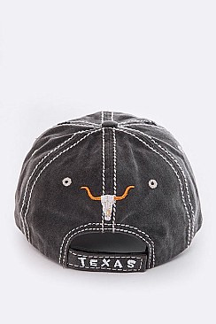 Texas Map Vintage Washed Cap LA-T13COW01