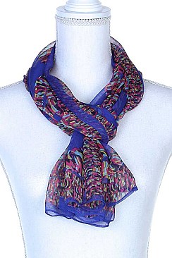 COLORFUL PATTERN LONG SCARF