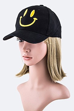 Embroidered Smily Face Cap