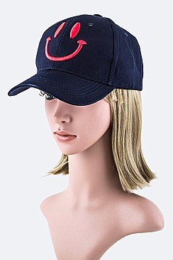 Embroidered Smily Face Cap
