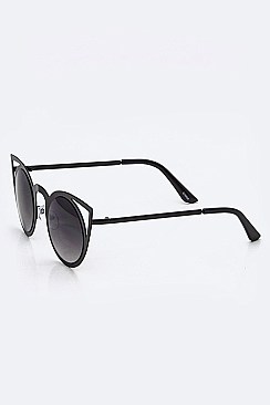 Pack of 12 Metal Cat Eye Frame Sunglasses