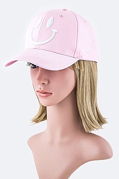 Embroidered Smily Face Cap
