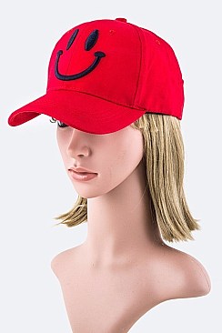 Embroidered Smily Face Cap