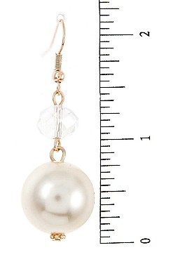 CRYSTAL BEAD & PEARL BIB STATEMENT NECKLACE SET