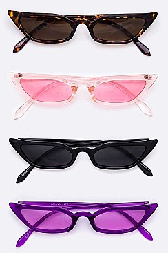 Skinny Cat Eye Sunglasses Set