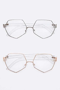 Pack of 12 Hand Temple Optical Clear Lens Glasses