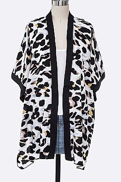 Leopard Print Kimono Cardigan