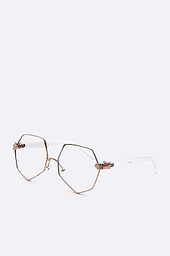 Pack of 12 Hand Temple Optical Clear Lens Glasses